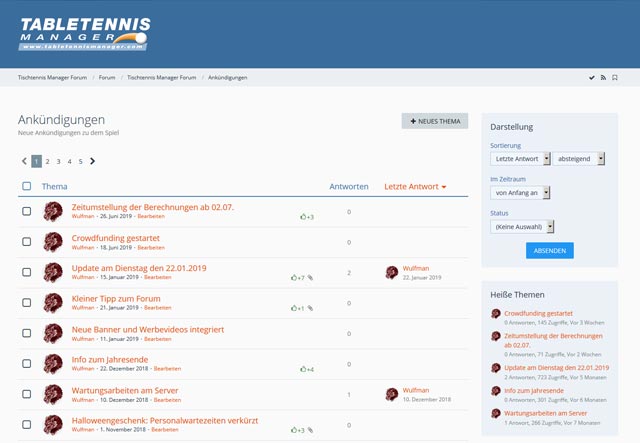 Tischtennis Forum